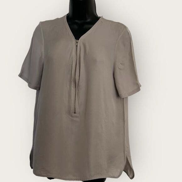The KOOPLES Gray silk blouse size Large NWT - Picture 2 of 7